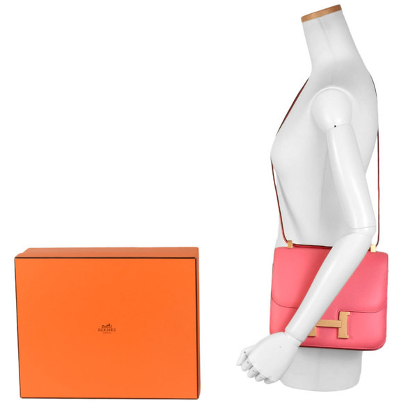 HERMES Constance 3 24 Special Order Rose Azalea Vaux Epson C stamped (manufac... - Picture 7 of 7